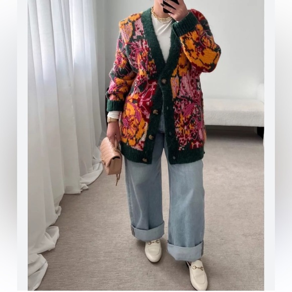 Free People Sweaters - Free People Alexis Sweater With Knit Florals